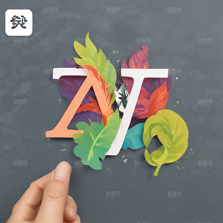 色彩丰富 NA字母设计图片