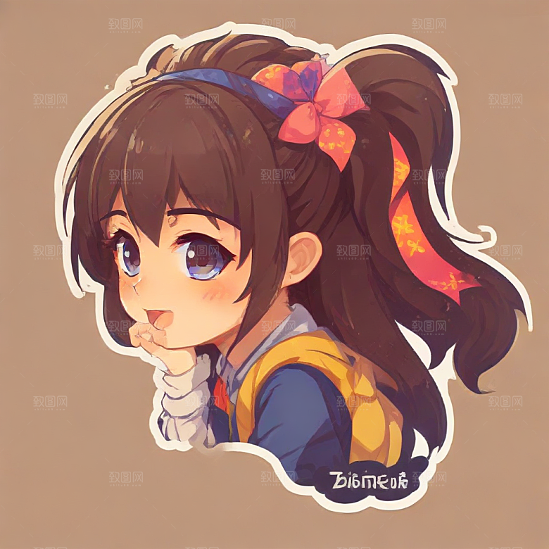 校园喧闹少女·蓝衣活力瞬间图片