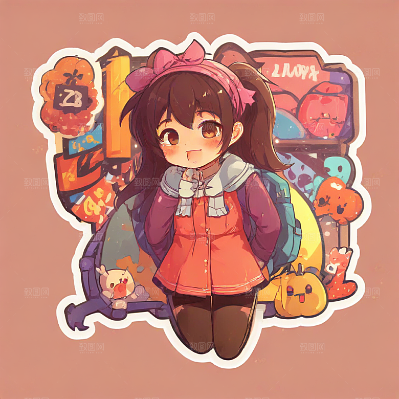校园喧闹少女·蓝衣活力瞬间图片