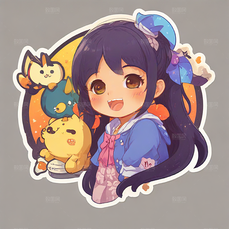 校园喧闹少女·蓝衣活力瞬间图片