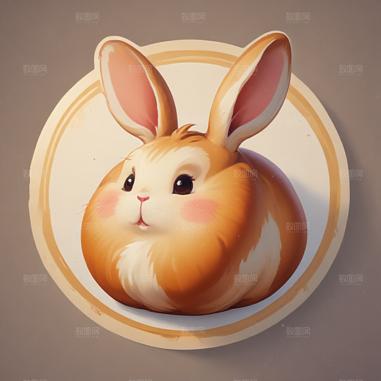 一个包子插画卡通风格贴纸