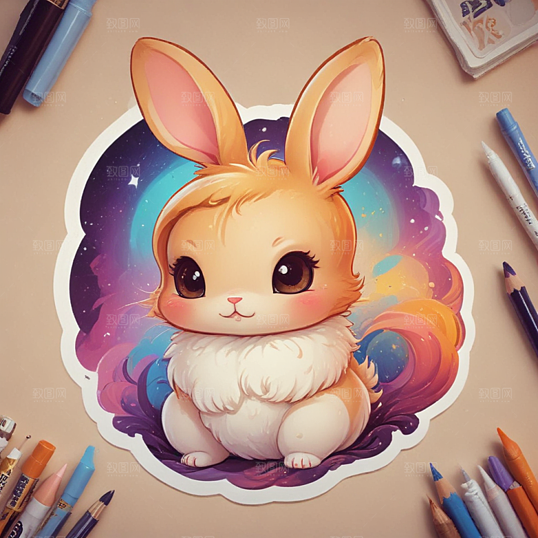 一个包子插画卡通风格贴纸