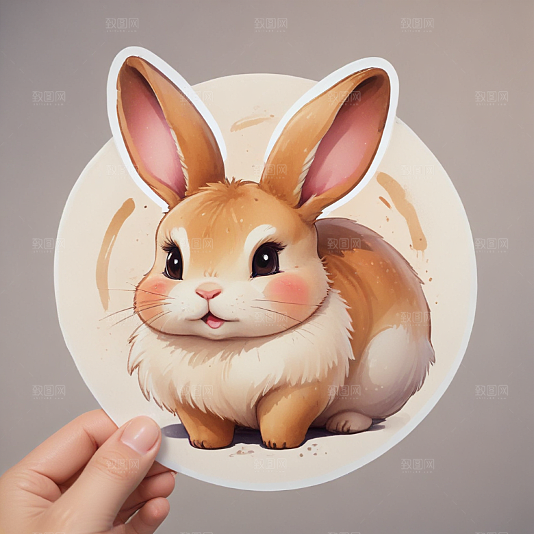 一个包子插画卡通风格贴纸