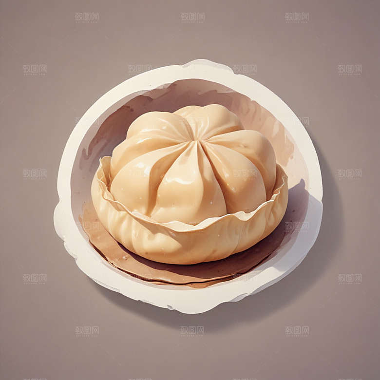 一个饺子插画卡通风格贴纸