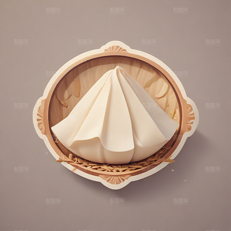 一个粽子插画卡通风格贴纸