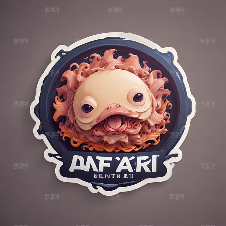 一份鱼香肉丝插画卡通风格贴纸