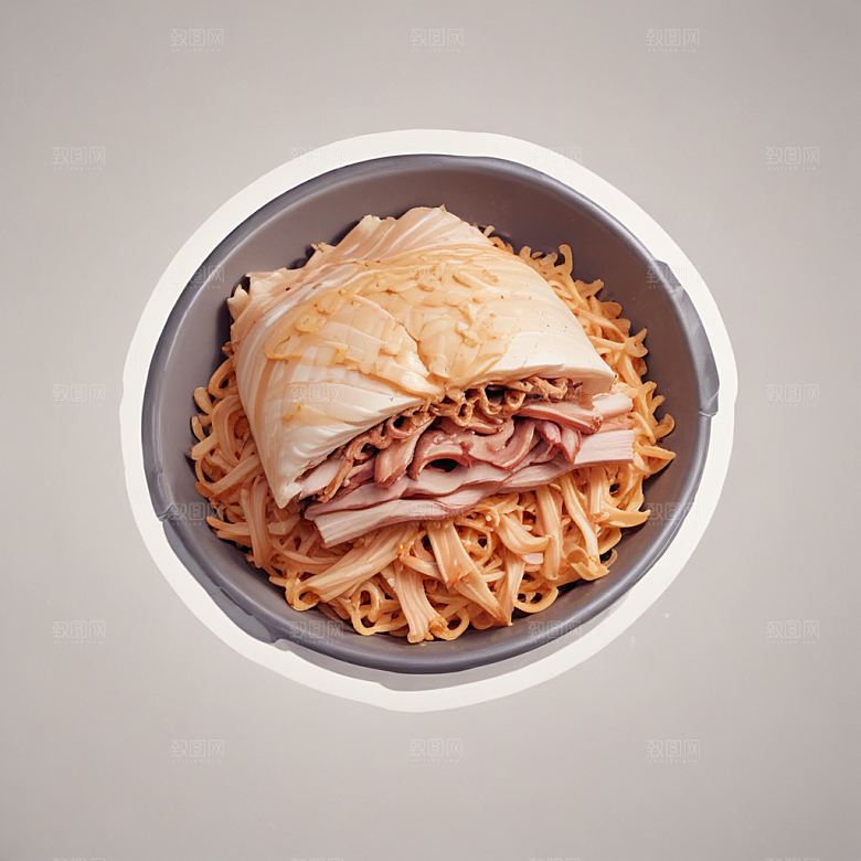 一份鱼香肉丝插画卡通风格贴纸