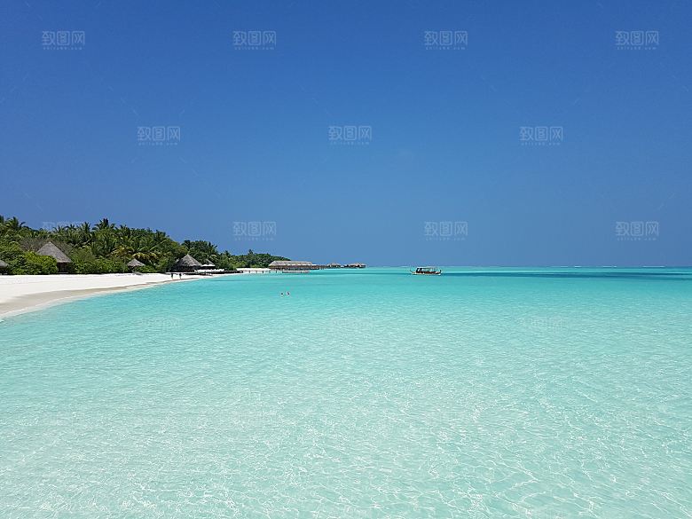 4K高清海景海滩沙滩海边大海蓝色海洋壁纸