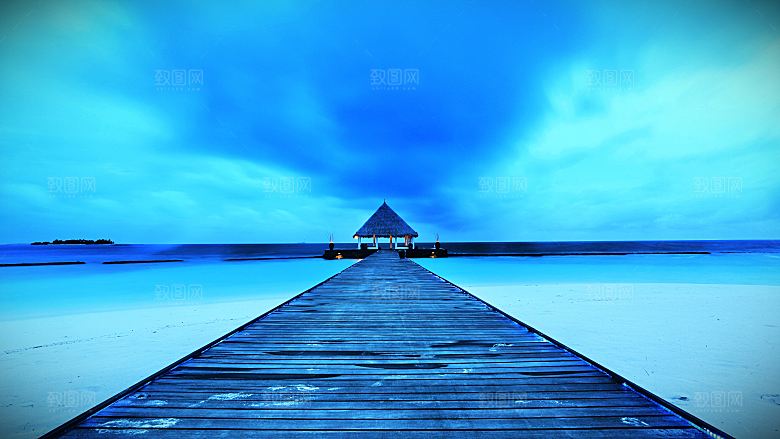 高清海景海滩沙滩海边大海蓝色海洋壁纸素材