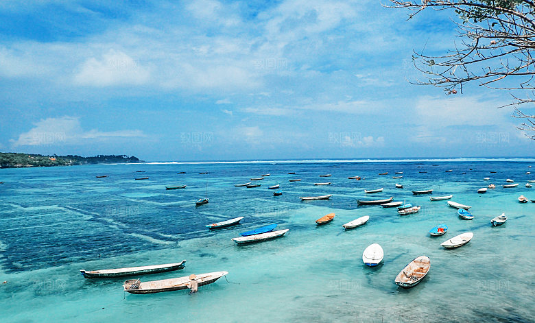 高清海景海滩沙滩海边大海蓝色海洋壁纸素材