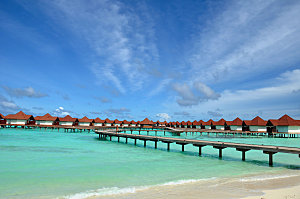 浪漫的马尔代夫水屋