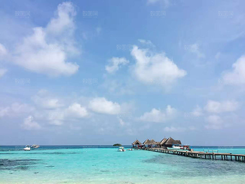 马尔代夫海岛海域大海