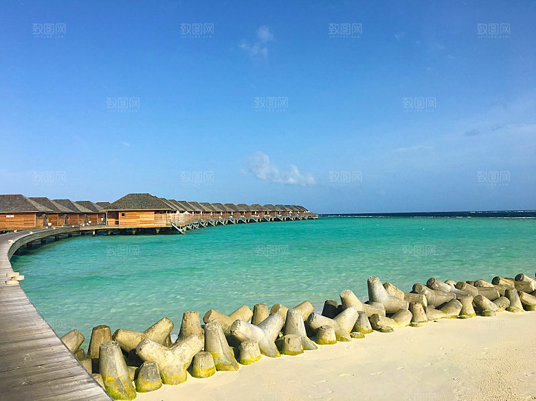 马尔代夫海岛海域大海
