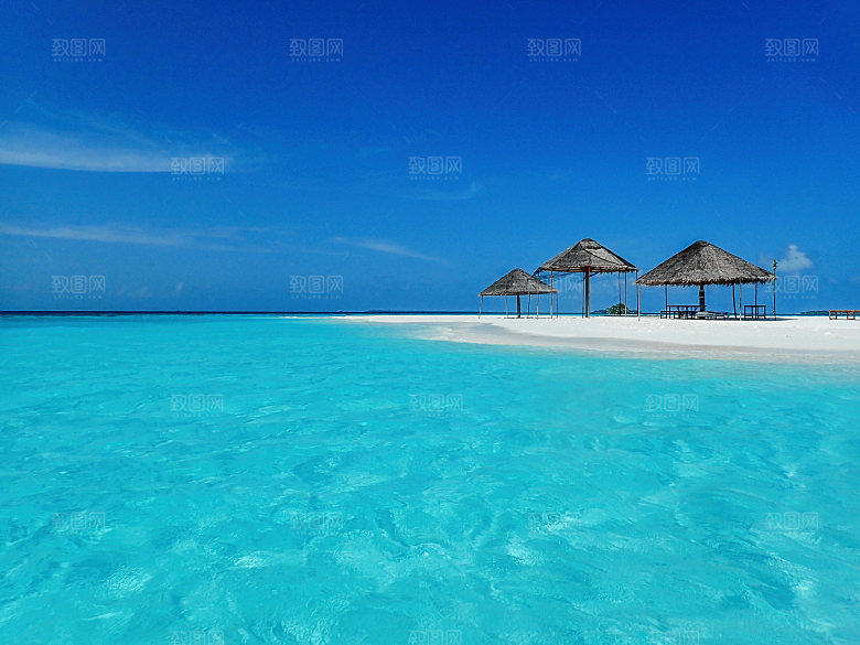 马尔代夫海岛海域大海