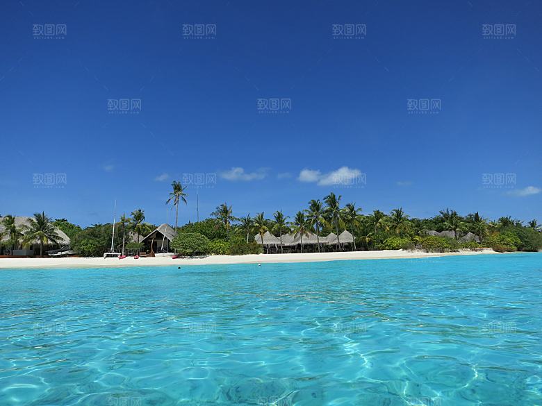 马尔代夫海岛海域大海