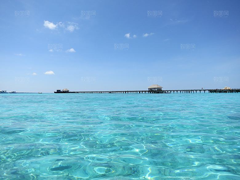 马尔代夫海岛海域大海