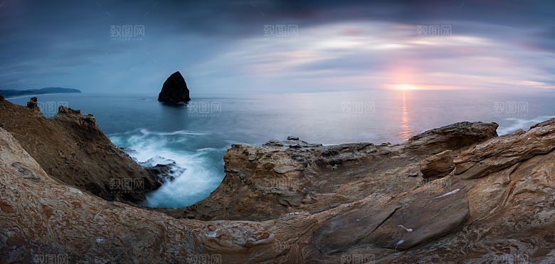 马尔代夫海滩晚霞美景