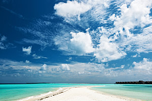 美丽的岛屿海滩马尔代夫的沙嘴