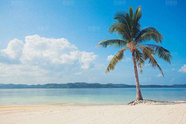 4K高清海景海滩沙滩海边大海蓝色海洋壁纸