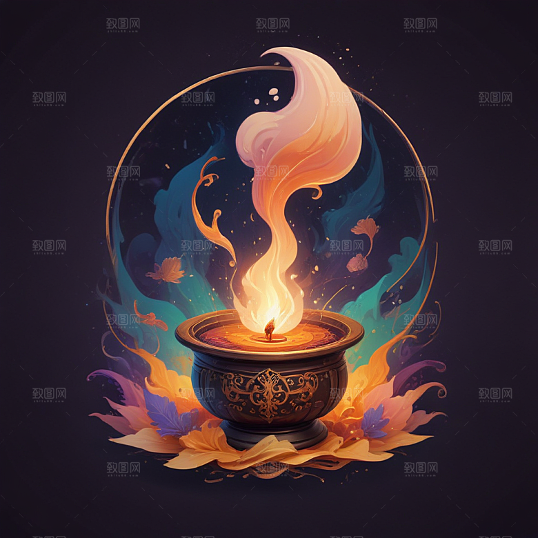 一串串串香插画卡通风格贴纸