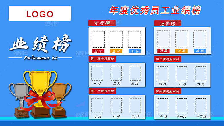 年度优秀员工业绩榜
