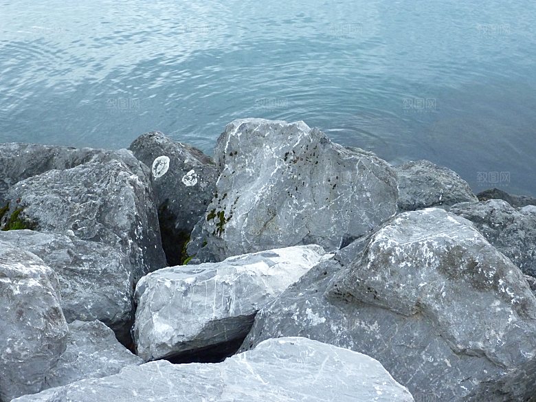 高清海景海滩沙滩海边岩石大海蓝色海洋