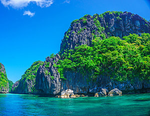 高清海景海滩沙滩海边岩石大海蓝色海洋素材