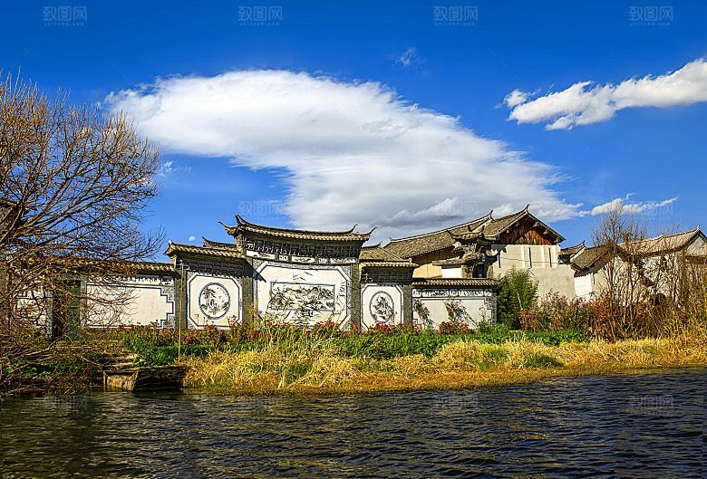 洱海洱源村风光图片素材