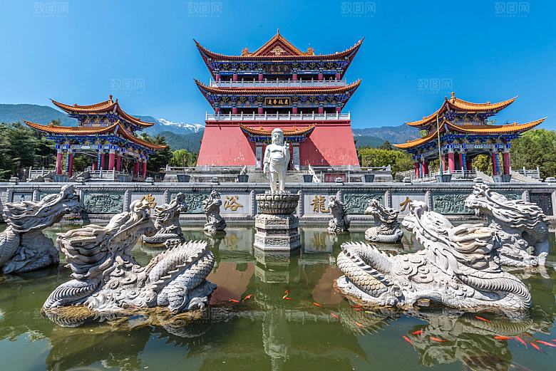 云南大理崇圣寺石雕