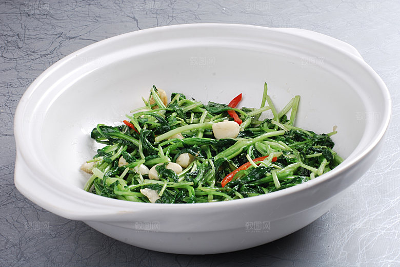 煲炒鸡毛菜20高清图片设计素材