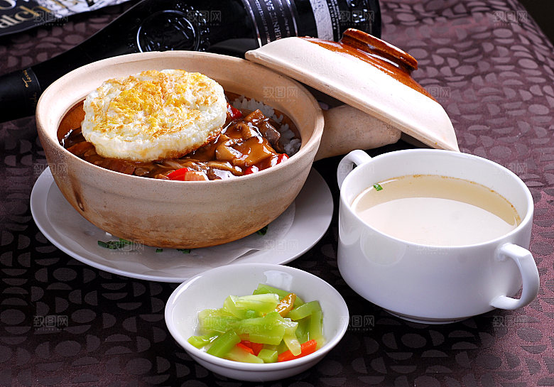 煲仔类香菇牛肉煲仔高清图片设计素材