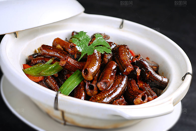 煲仔生啫鳝段高清图片设计素材