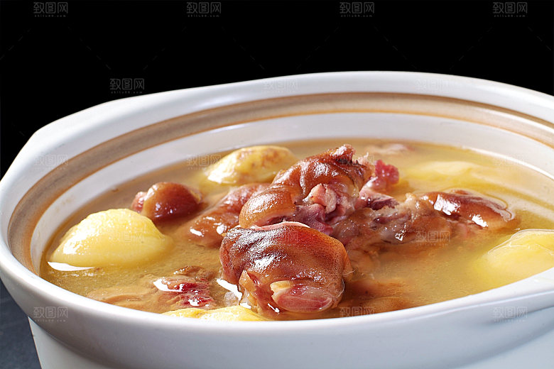 火锅土豆烧腊蹄高清图片设计素材