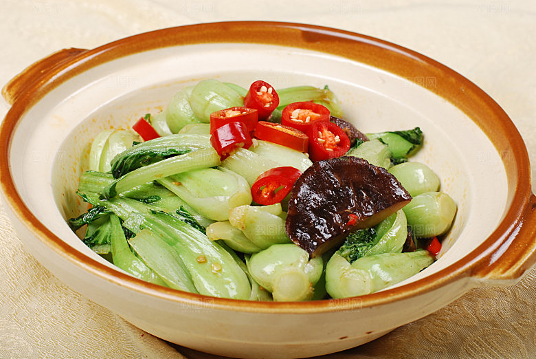 土钵小青菜图片设计素材