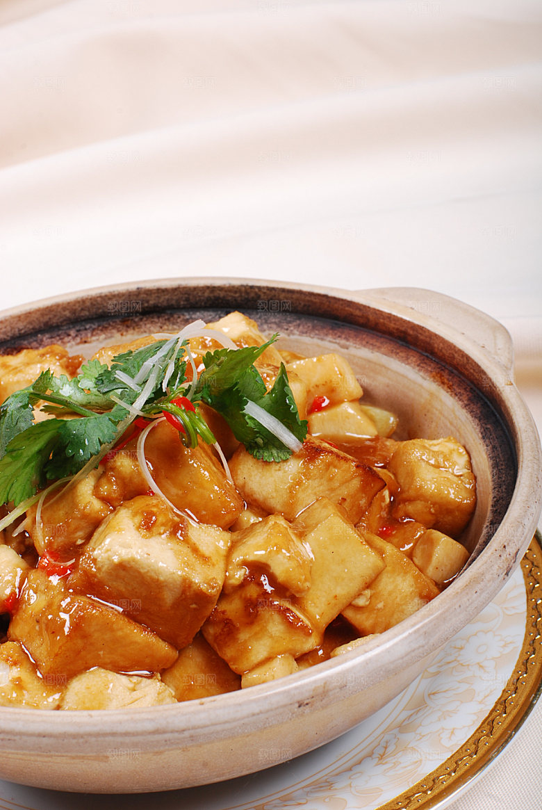 咸鱼鸡粒嫩豆腐图片设计素材