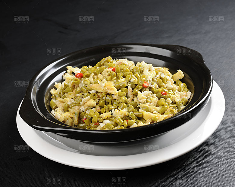 1酸豆角炒鸡蛋图片设计素材