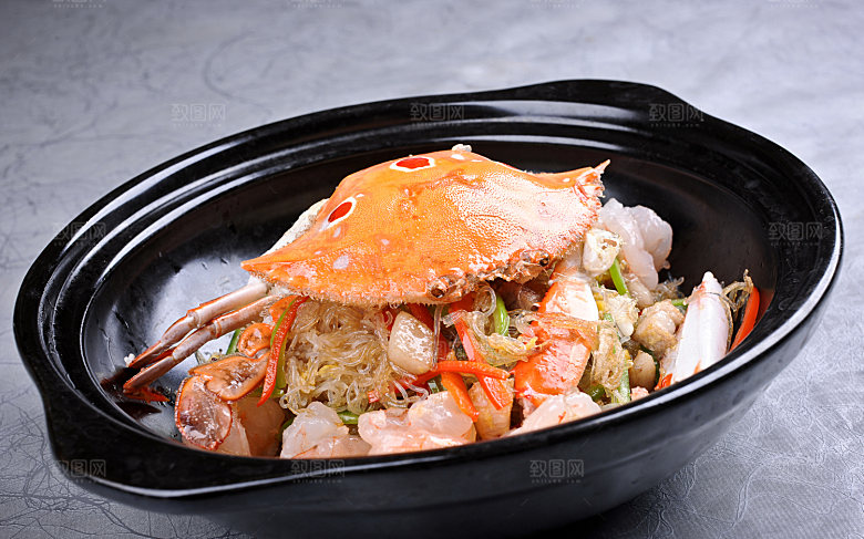 2蟹黄海味粉丝煲88图片设计素材
