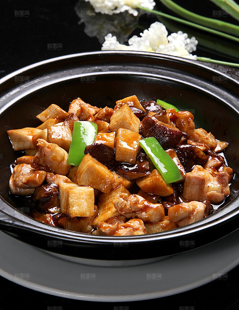 3酸菇鸡煲36元图片设计素材