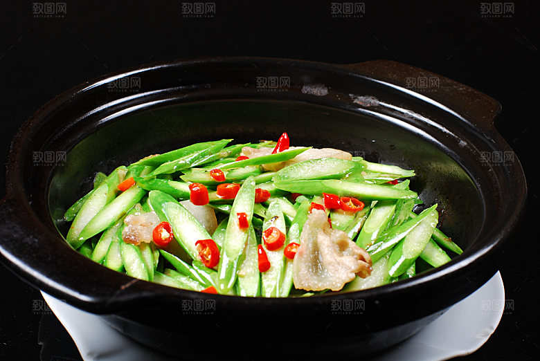 砂锅鲜芦笋图片设计素材