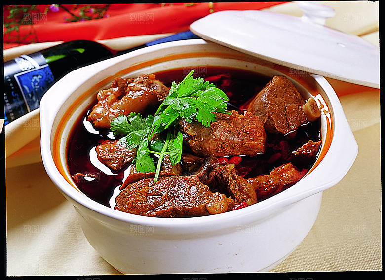 红汤狗肉煲图片设计素材