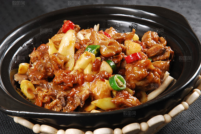 黄豆酱煨土鸡 38图片设计素材