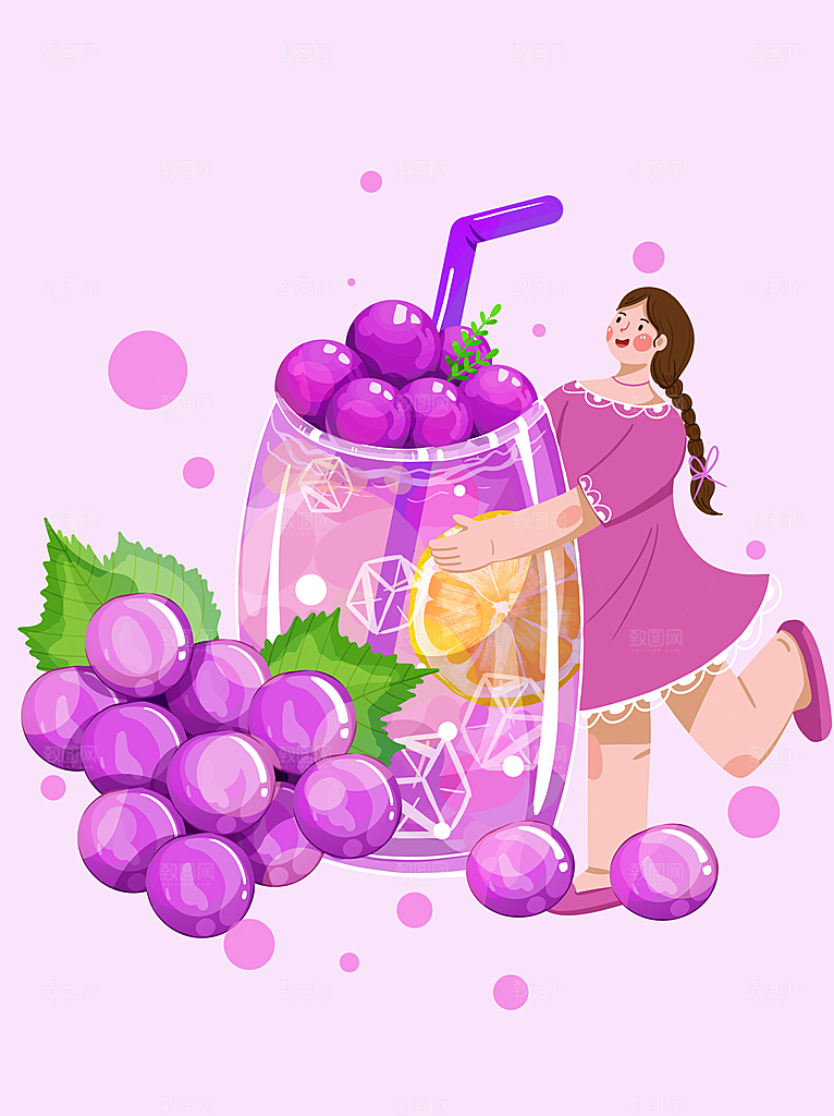免抠卡通葡萄元素
