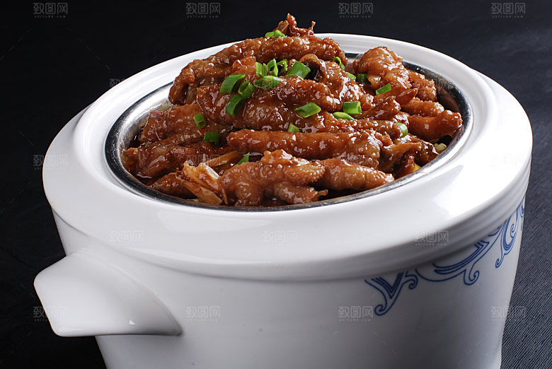 酒肆百灵菇煨凤爪图片设计素材