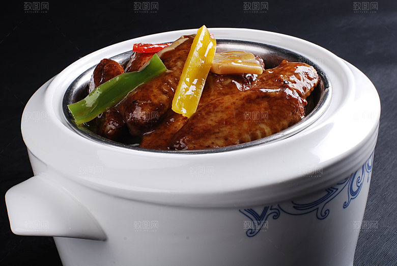 酒肆煨鸡翅图片设计素材