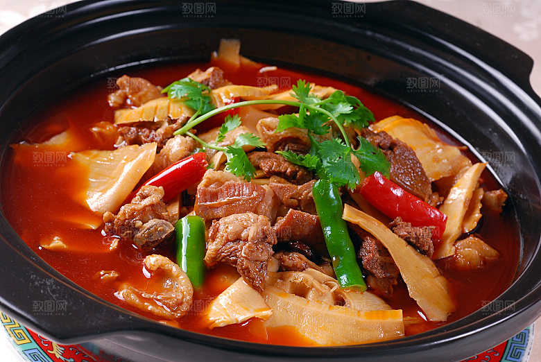 热-笋子羊肉煲图片设计素材