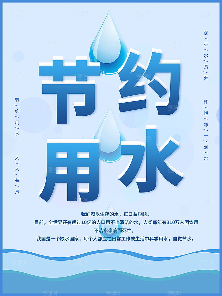 节约用水宣传海报