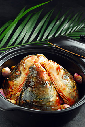 砂锅焗鱼头图片设计素材