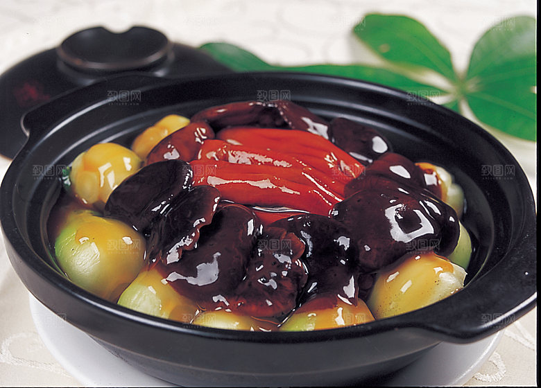 汁鹅掌香菇煲图片设计素材