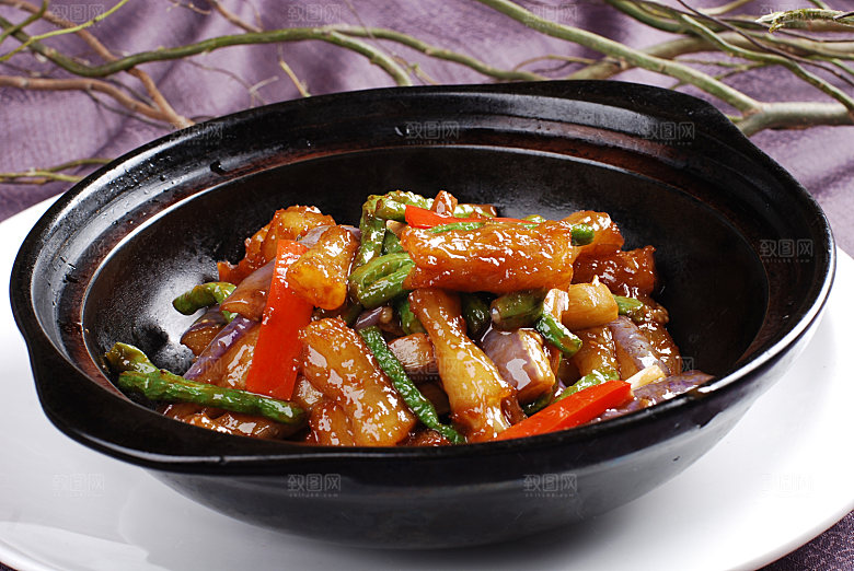 茄瓜玉豆焖蹄筋48例高清图片设计素材