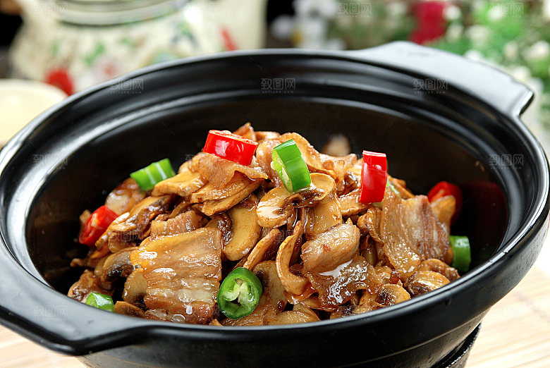 香锅小蘑菇高清图片设计素材
